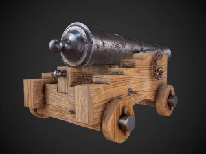 historical cannon with the coat of arms of russia 3D Model