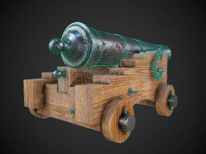 historical cannon with the coat of arms of russia 3D Model