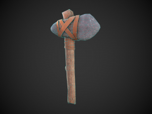 primitive stone axe 3D Model