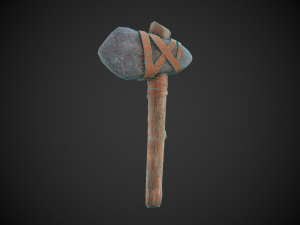 primitive stone axe 3D Model