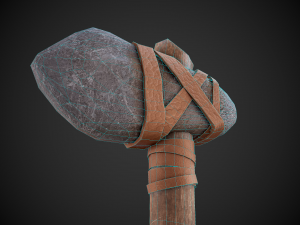 primitive stone axe 3D Model