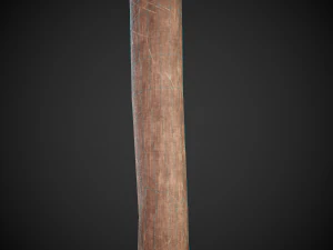 ascia di pietra primitiva Modello 3D