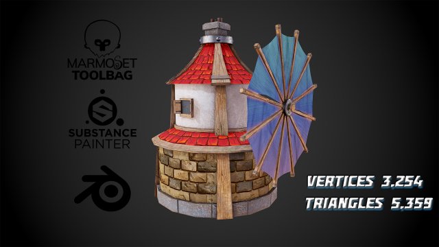 the mill Modelo 3D .c4d .max .obj .3ds .fbx .stl .blend 