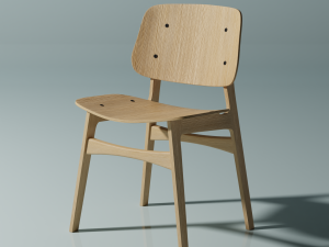 wooden chair 3D 模型