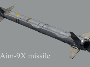 missile Aim-9x Modello 3D