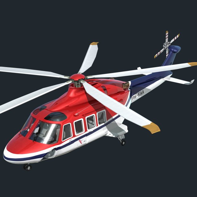 aw139 helicopter Modelo 3D .c4d .max .obj .3ds .fbx .stl .blend 