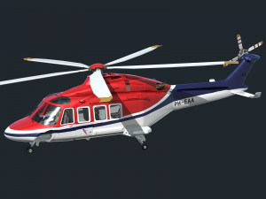 aw139 helicopter Modelo 3D