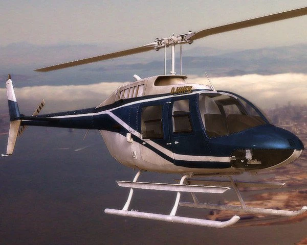 bell206 jetranger helicopter 3D Model .c4d .max .obj .3ds .fbx .stl .blend 