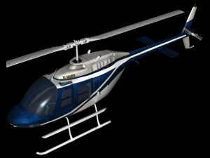 bell206 jetranger helicopter 3D Model