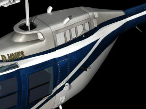 bell206 jetranger helicopter 3D Model