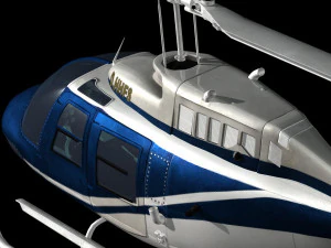bell206 jetranger helicopter 3D Model