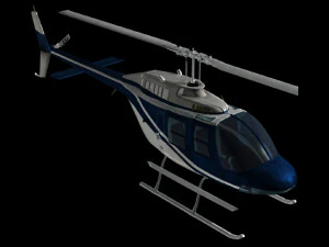 bell206 jetranger helicopter 3D Model