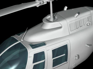 bell206 jetranger helicopter 3D Model