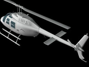 bell206 jetranger helicopter 3D Model