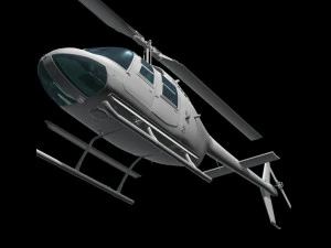 bell206 jetranger helicopter 3D Model