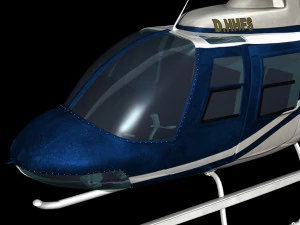 bell206 jetranger helicopter 3D Model