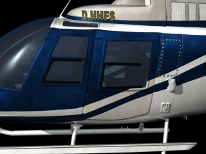 bell206 jetranger helicopter 3D Model