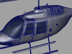 bell206 jetranger helicopter 3D Model