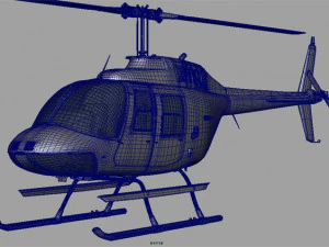 bell206 jetranger helicopter 3D Model