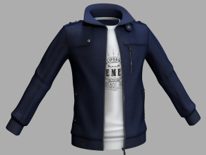blue jacket 3D Model