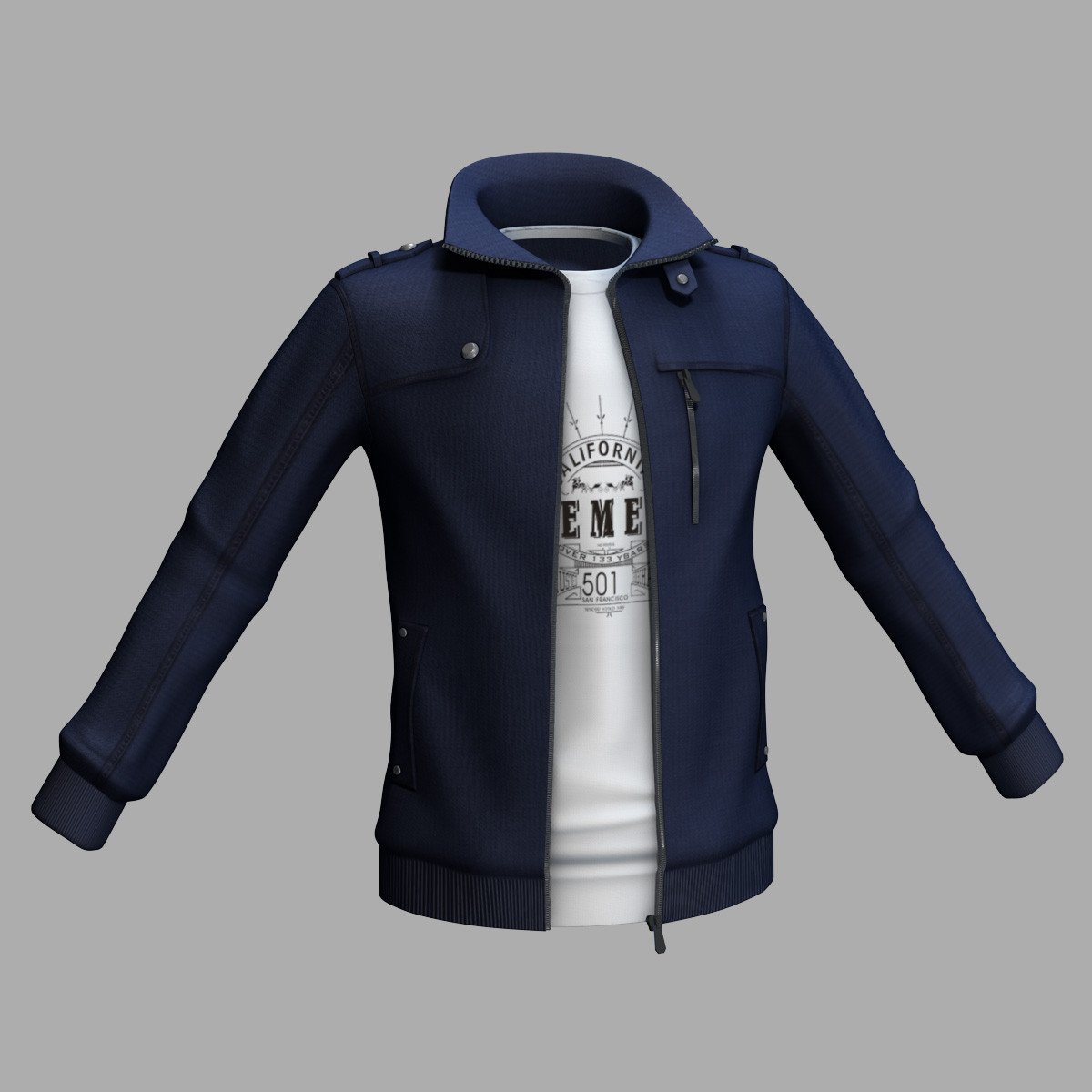 goku drip - jacket - low poly | 3D model