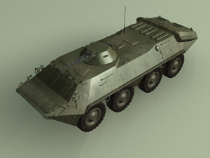 btr70 armored personnel carrier soviet 3D Model