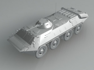 btr70 armored personnel carrier soviet 3D Model