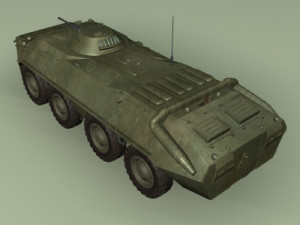 btr70 armored personnel carrier soviet 3D Model