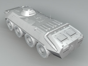 btr70 armored personnel carrier soviet 3D Model