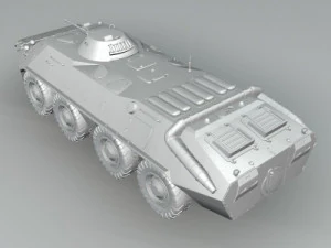 BTR70 corazzato da trasporto truppe sovietico Modello 3D