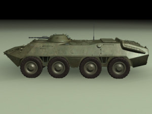 btr70 armored personnel carrier soviet 3D Model