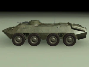 BTR70 corazzato da trasporto truppe sovietico Modello 3D