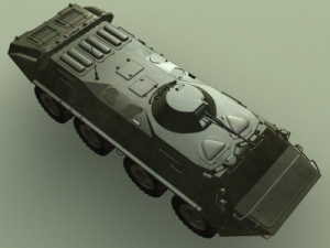 btr70 armored personnel carrier soviet 3D Model