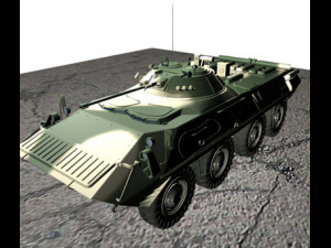 btr90 armored personnel carrier russia 3D 模型