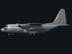 c130 hercules military transport plane Modello 3D