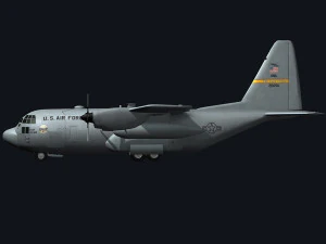 Aereo da trasporto militare Hercules C130 Modello 3D