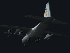 c130 hercules military transport plane Modello 3D