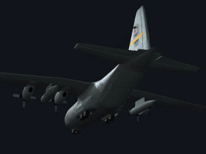 Aereo da trasporto militare Hercules C130 Modello 3D