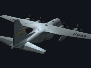 Aereo da trasporto militare Hercules C130 Modello 3D