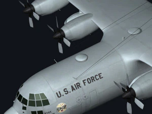 Aereo da trasporto militare Hercules C130 Modello 3D