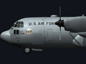 Aereo da trasporto militare Hercules C130 Modello 3D