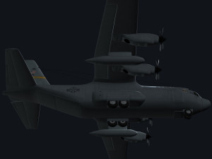 c130 hercules military transport plane Modello 3D