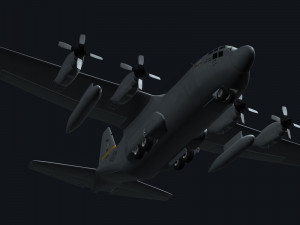 c130 hercules military transport plane Modello 3D