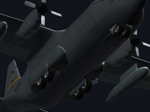 Aereo da trasporto militare Hercules C130 Modello 3D