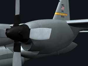 c130 hercules military transport plane Modello 3D
