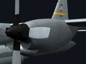 Aereo da trasporto militare Hercules C130 Modello 3D
