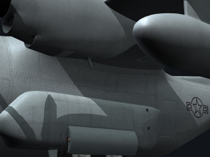 c130 hercules military transport plane Modello 3D