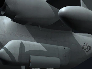 Aereo da trasporto militare Hercules C130 Modello 3D