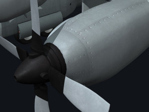 c130 hercules military transport plane Modello 3D