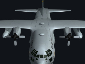 c130 hercules military transport plane Modello 3D